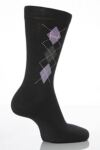 Mens 2 Pair Pringle Glasgow Vertical Argyle Patterned Stripe Sock In 5 Colours
