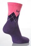 Ladies 2 Pair Pringle Charlotte Argyle Patterned Socks In 10 Colours