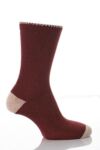 Ladies 1 Pair Levante Angora, Cashmere And Wool Blend Contrast Heel And Toe Socks In 2 Colours