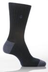 Mens 3 Pair Jeff Banks Cambridge Contrast Heel And Toe, Rib, Cotton Rich Socks