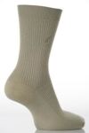 Ladies 1 Pair Hot Sox Organic Cotton Rib Sock With Delicate Leaf Embroidery In 3 Colours