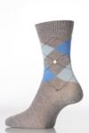 Ladies 1 Pair Burlington Original Cotton Mix Argyle Sock In 16 Colours