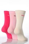 Ladies 3 Pair Elle Cotton Plain Sock With Gentle Grip In 3 Colours