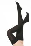 Ladies 1 Pair Falke 100% Cotton Fine Rib Over The Knee Socks In 3 Colours