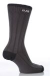 Mens 2 Pair FiveG Wide Rib Contrast Heel & Toe Socks In Fairtrade Cotton in 2 Colours