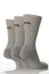 Mens 3 Pair Jeep Ribbed Cotton Sport Sock In 3 Colours