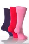 Ladies 3 Pair SockShop Plain Bamboo Socks In 7 Colours