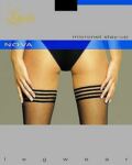Ladies 1 Pair Levante Micro Net Stripe Top Hold Ups