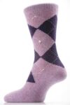 Ladies 1 Pair Burlington 80% Cashmere Argyle Sock In 3 Colours