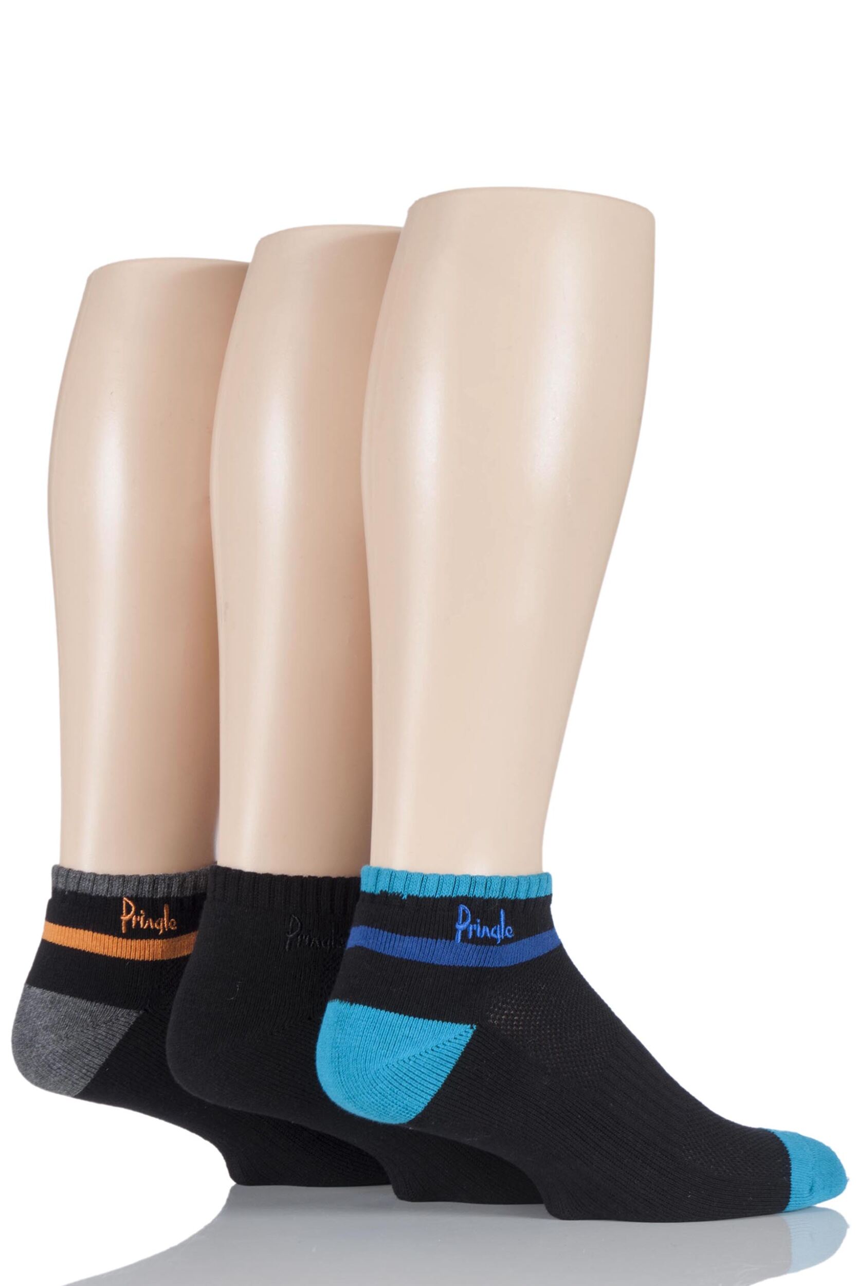 Mens 3 Pair Pringle Secret Sport Socks with Arch Support and Venting eBay