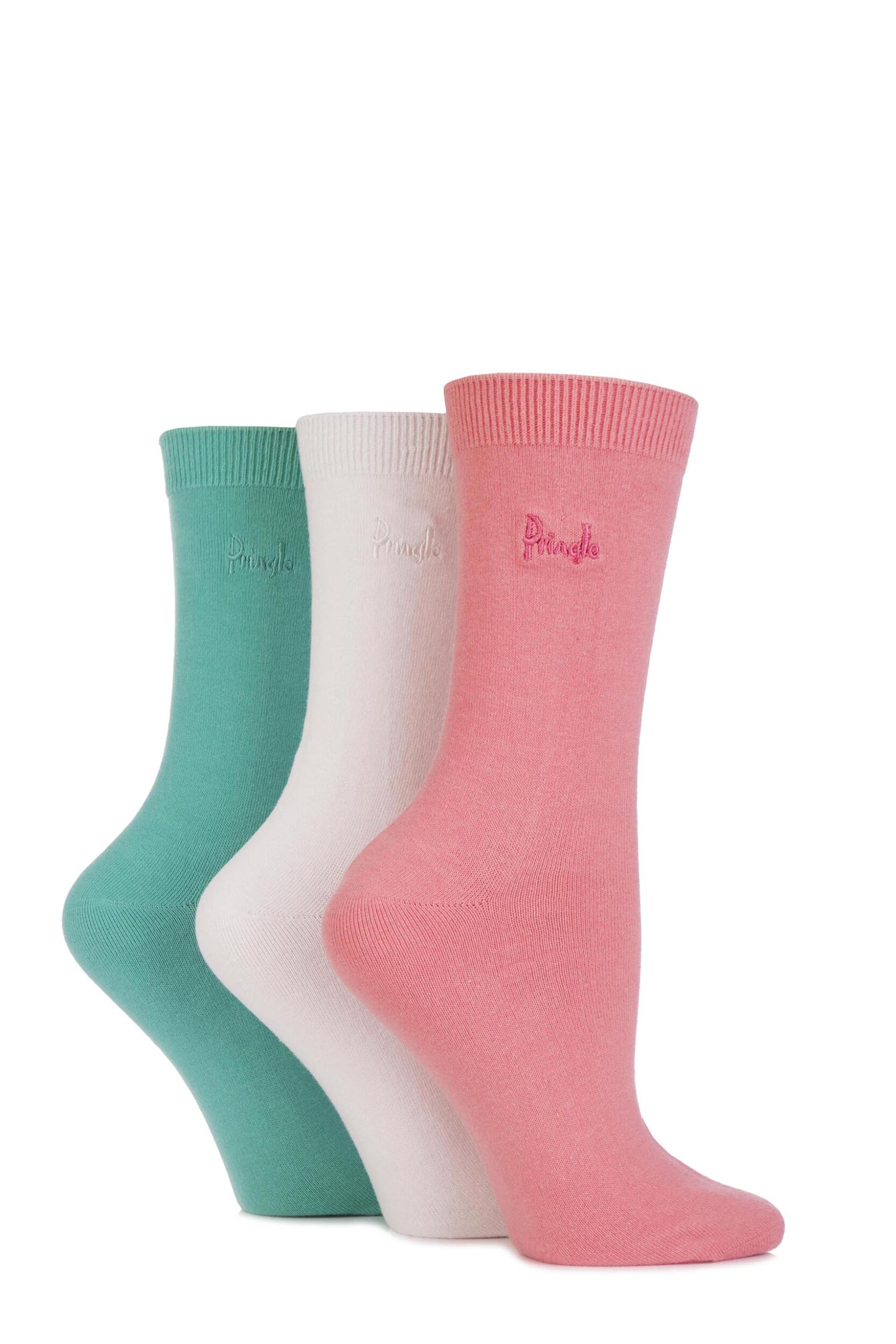 Ladies 3 Pair Pringle Tiffany Plain Trouser Socks Ebay 