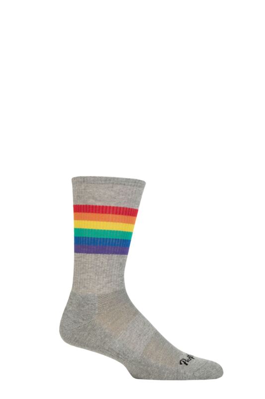 Pantherella 1 Pair Egyptian Cotton Shine Pride Cushioned Sports Socks Light Grey 7.5-9.5 UK