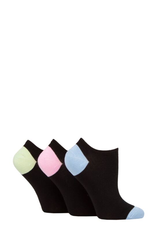Women's 3 Pair Glenmuir Plain and Patterned Bamboo Secret Socks