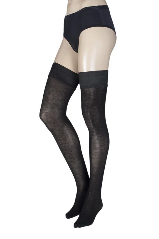 Women's 1 Pair Trasparenze Jennifer 100 Denier Merino Wool Hold Ups