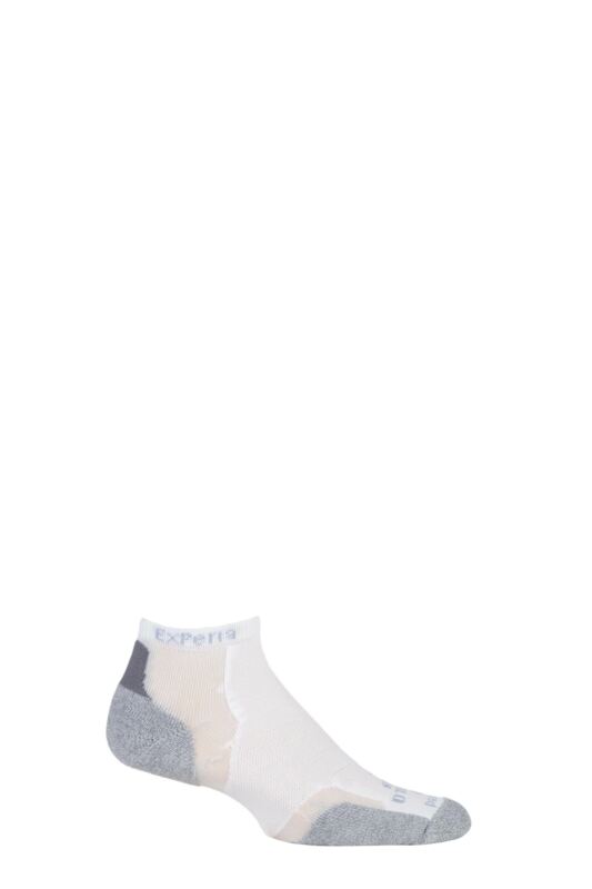 Mens and Women's 1 Pair Experia By Thorlos Cushioned Running Micro Mini Crew Socks White 5.5-7.5