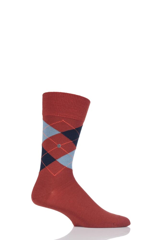 Mens Burlington King Argyle Cotton Socks from SockShop