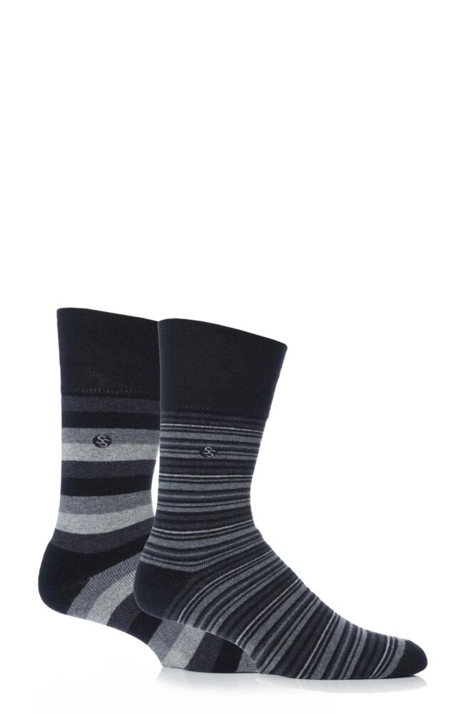 Gentle Grip Monochrome Stripe Cushioned Socks