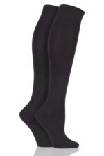 Ladies Elle Plain Cotton Knee Highs from SockShop