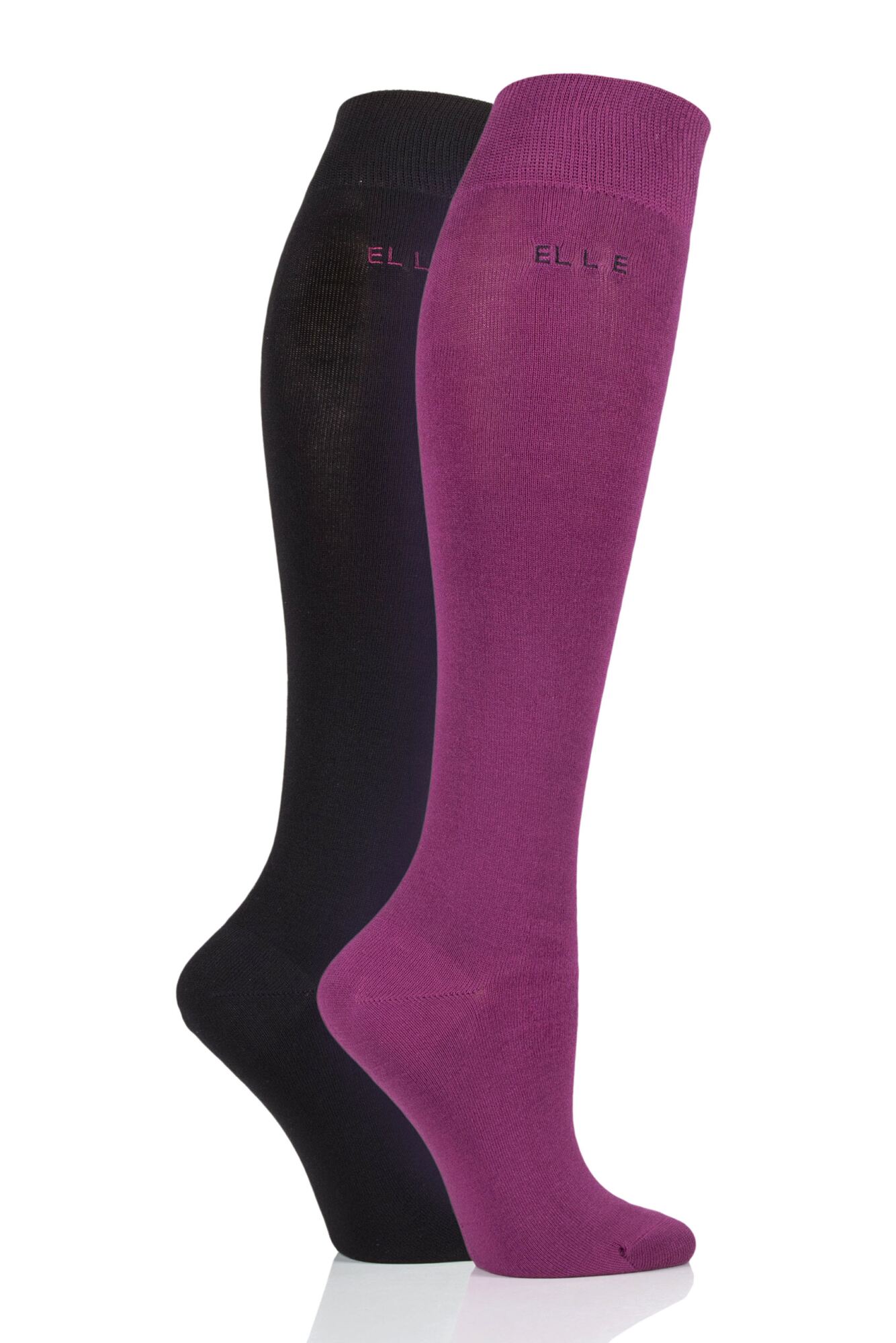 Ladies Elle Plain Bamboo Knee Highs from SOCKSHOP