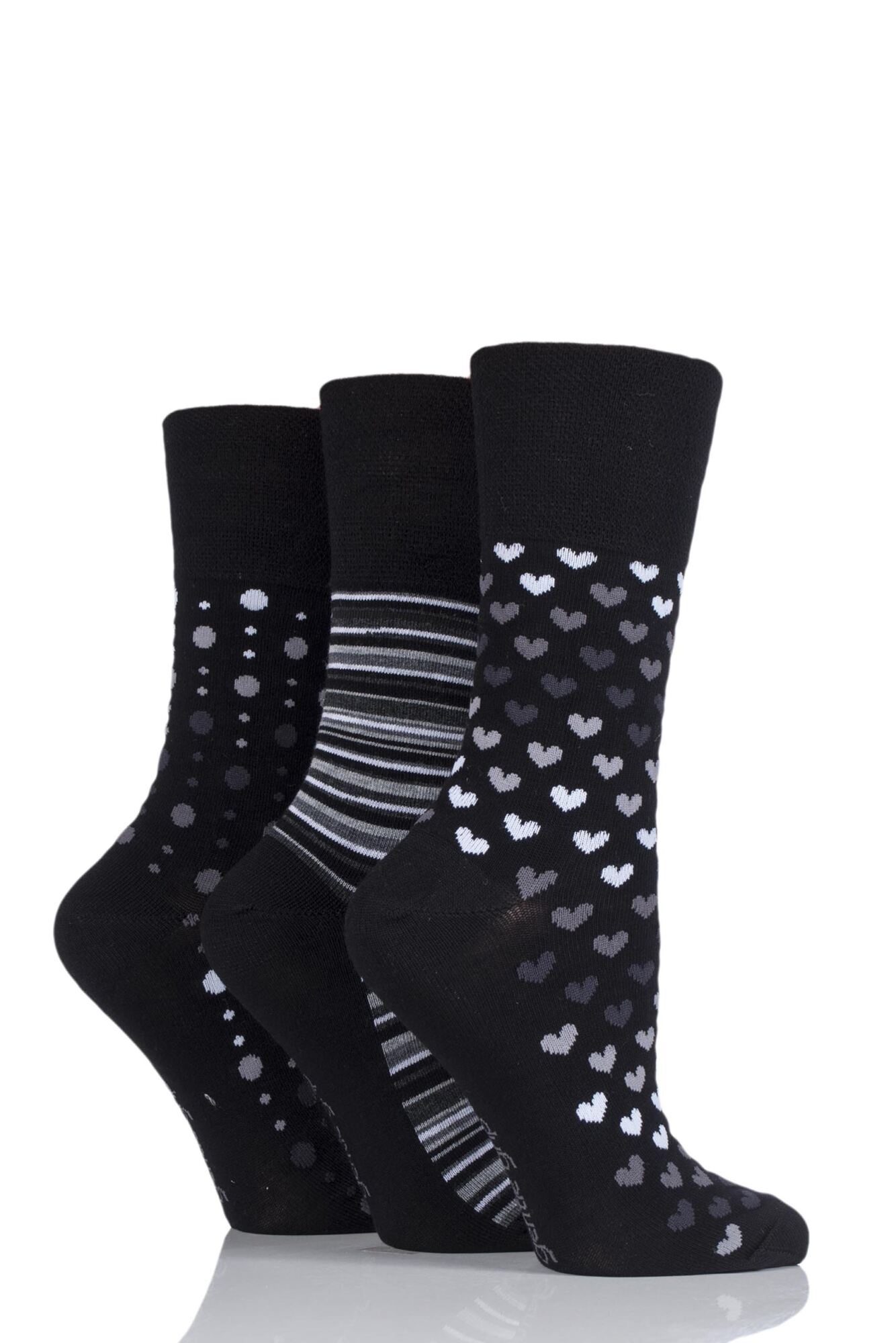 Ladies Gentle Grip Patterned Bamboo Socks from SockShop