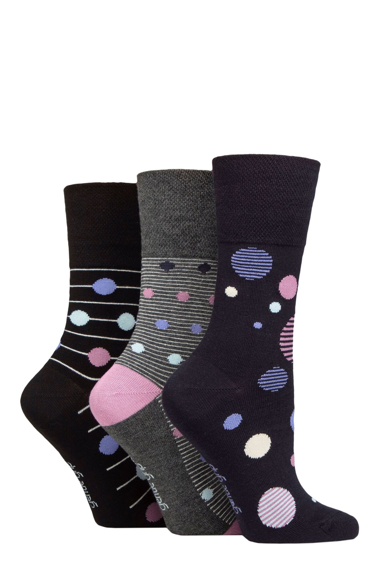 Ladies Gentle Grip Patterned Bamboo Socks from SockShop