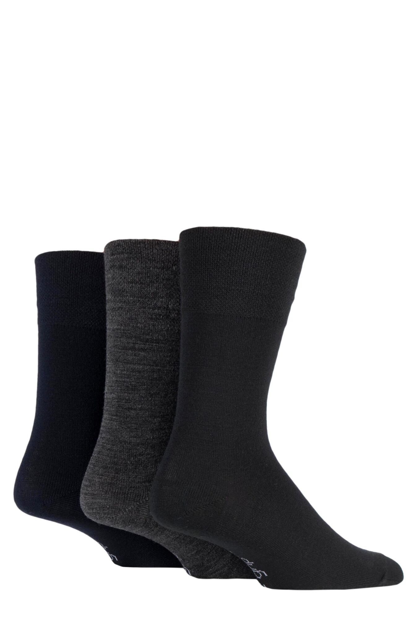 Mens Gentle Grip Plain Bamboo Socks from SOCKSHOP