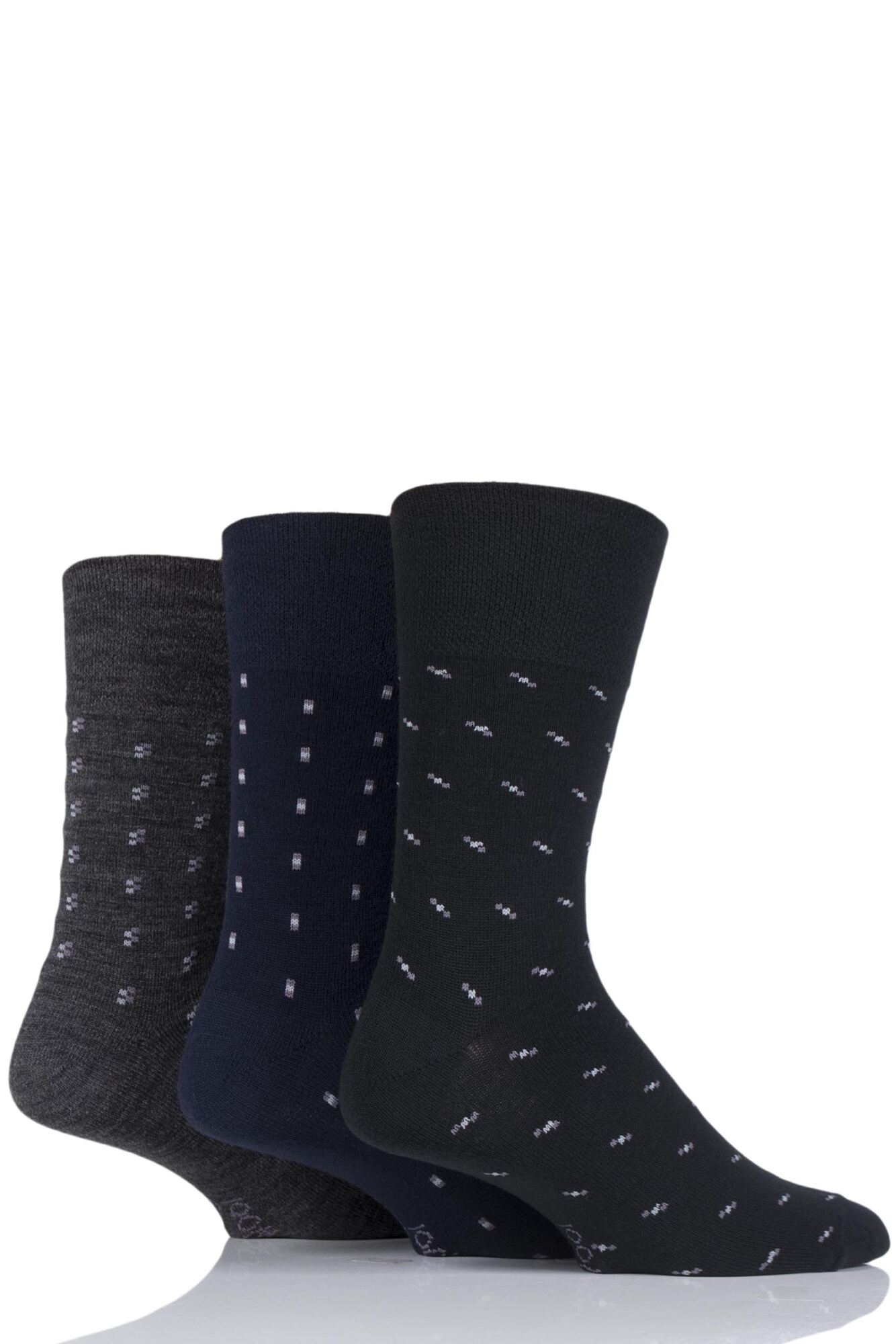 Mens Gentle Grip Patterned Wool Socks from SOCKSHOP