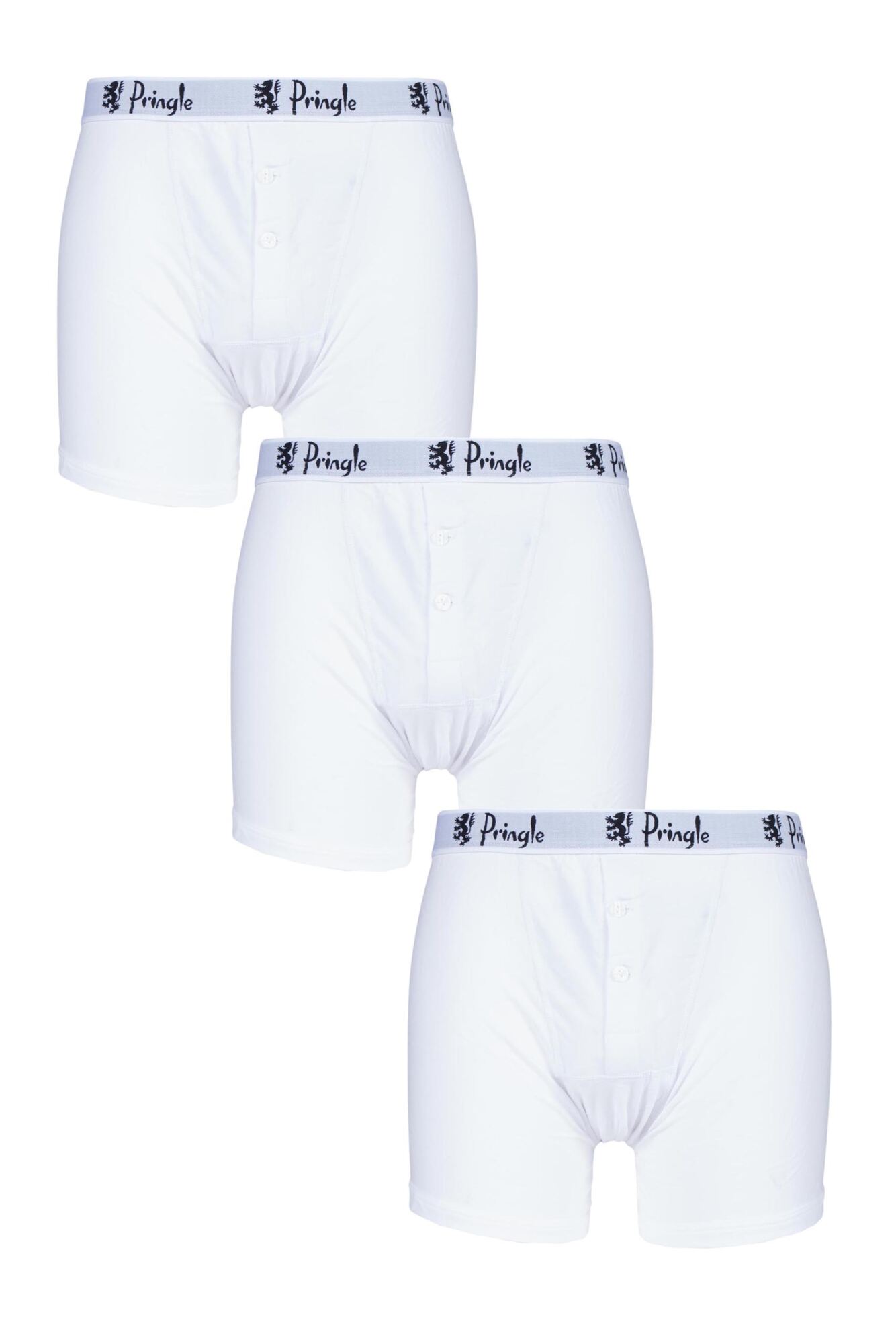 Pringle Button Front Cotton Boxer Shorts | SOCKSHOP