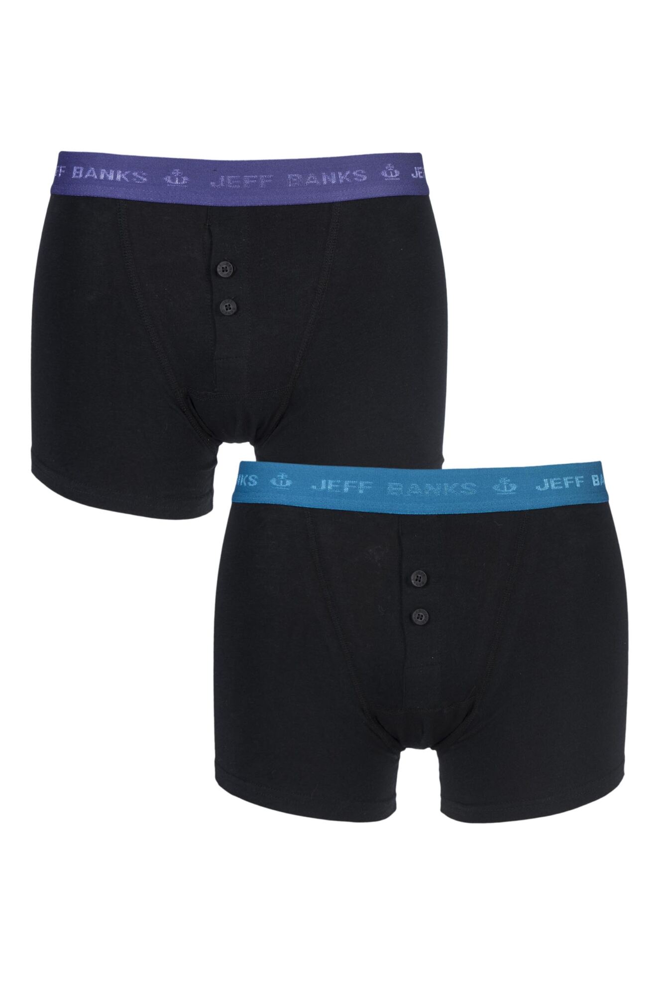 Jeff Banks Plymouth Button Cotton Boxer Shorts