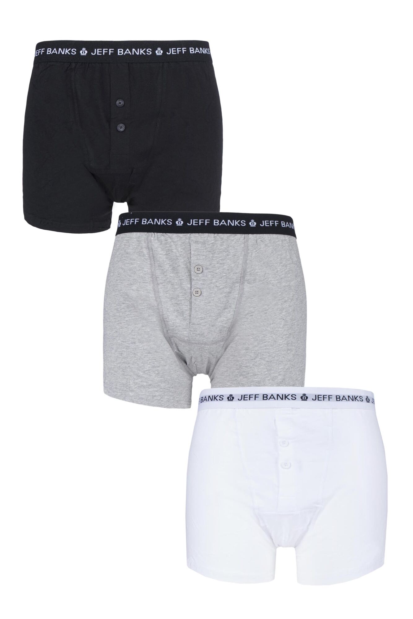 Jeff Banks Marlow Buttoned Boxer Shorts | SOCKSHOP