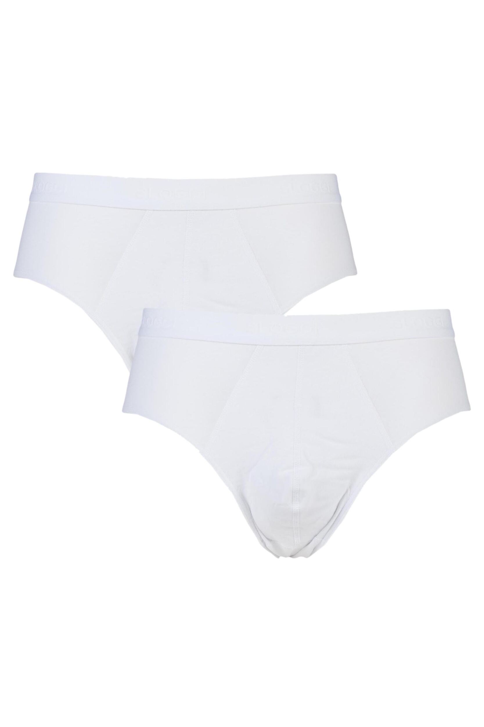 2 Pack White 24/7 Basic Natural Cotton Midi Briefs Men's 32 Mens - Sloggi