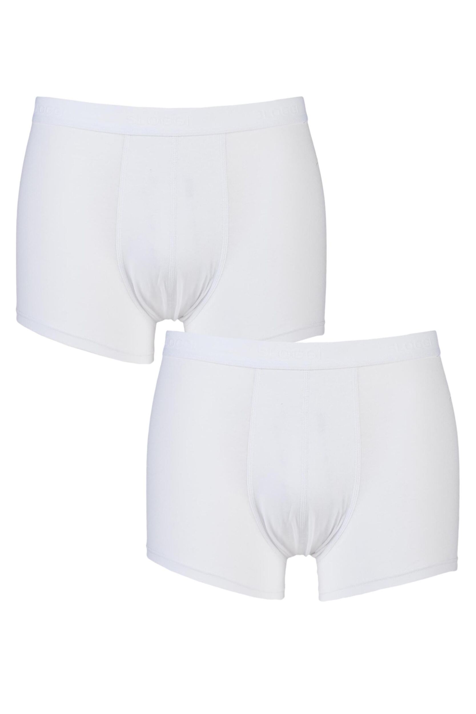 2 Pack White 24/7 Basic Natural Cotton Boxer Shorts Men's 32 Mens - Sloggi