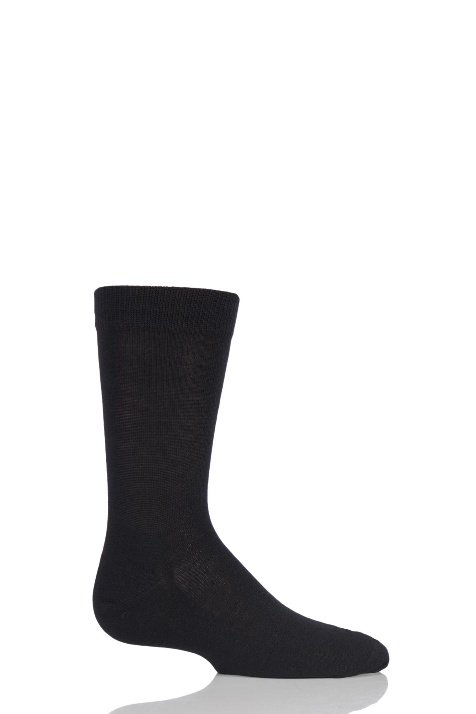 1 Pair Black Family Casual Cotton Socks Kids Unisex 3-5.5 Kids (6-24 Months) - Falke