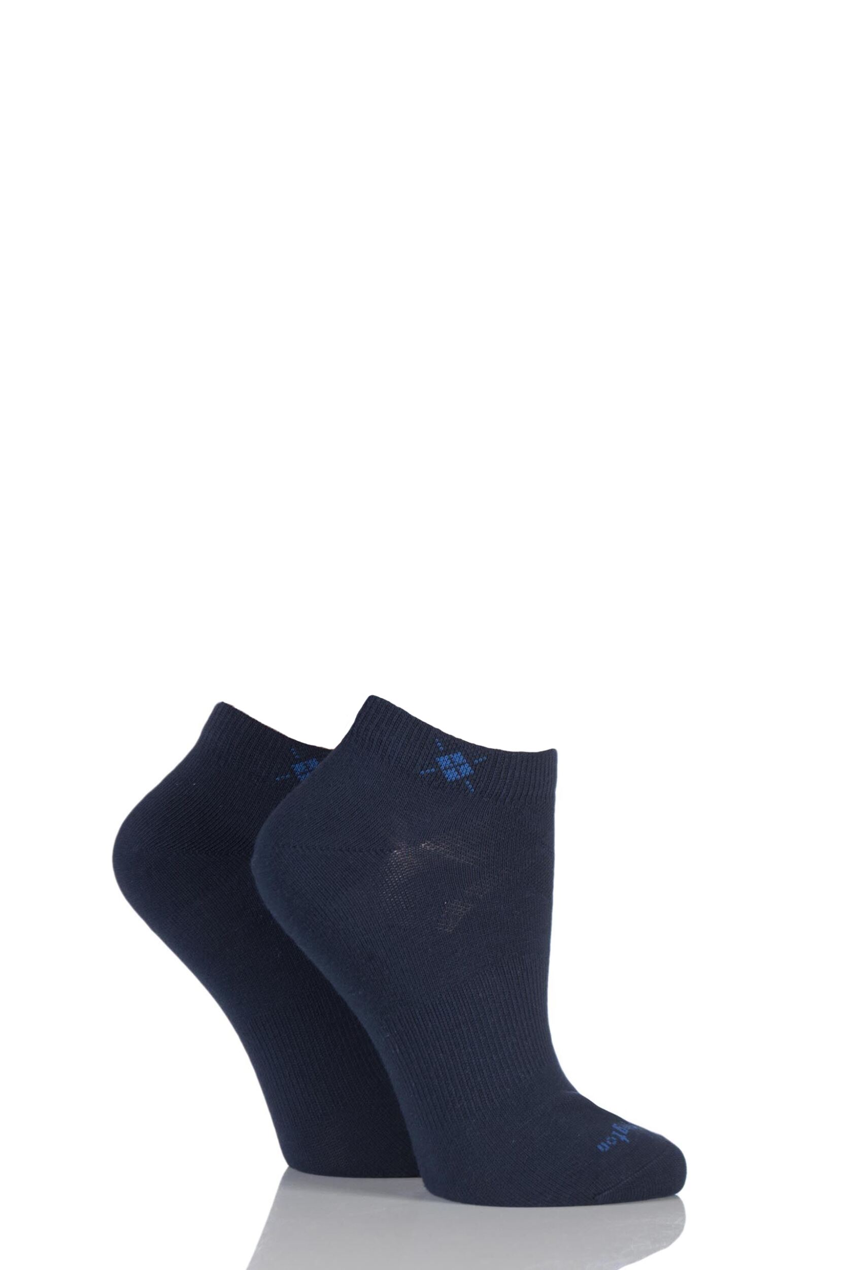 2 Pair Marine Everyday Cotton Trainer Socks Ladies 3.5-7 Ladies - Burlington