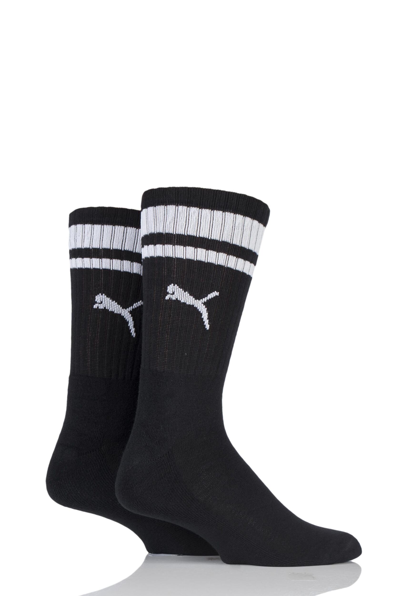 Mens and Ladies 2 Pair Puma Heritage Stripe Cushioned Crew Socks | eBay