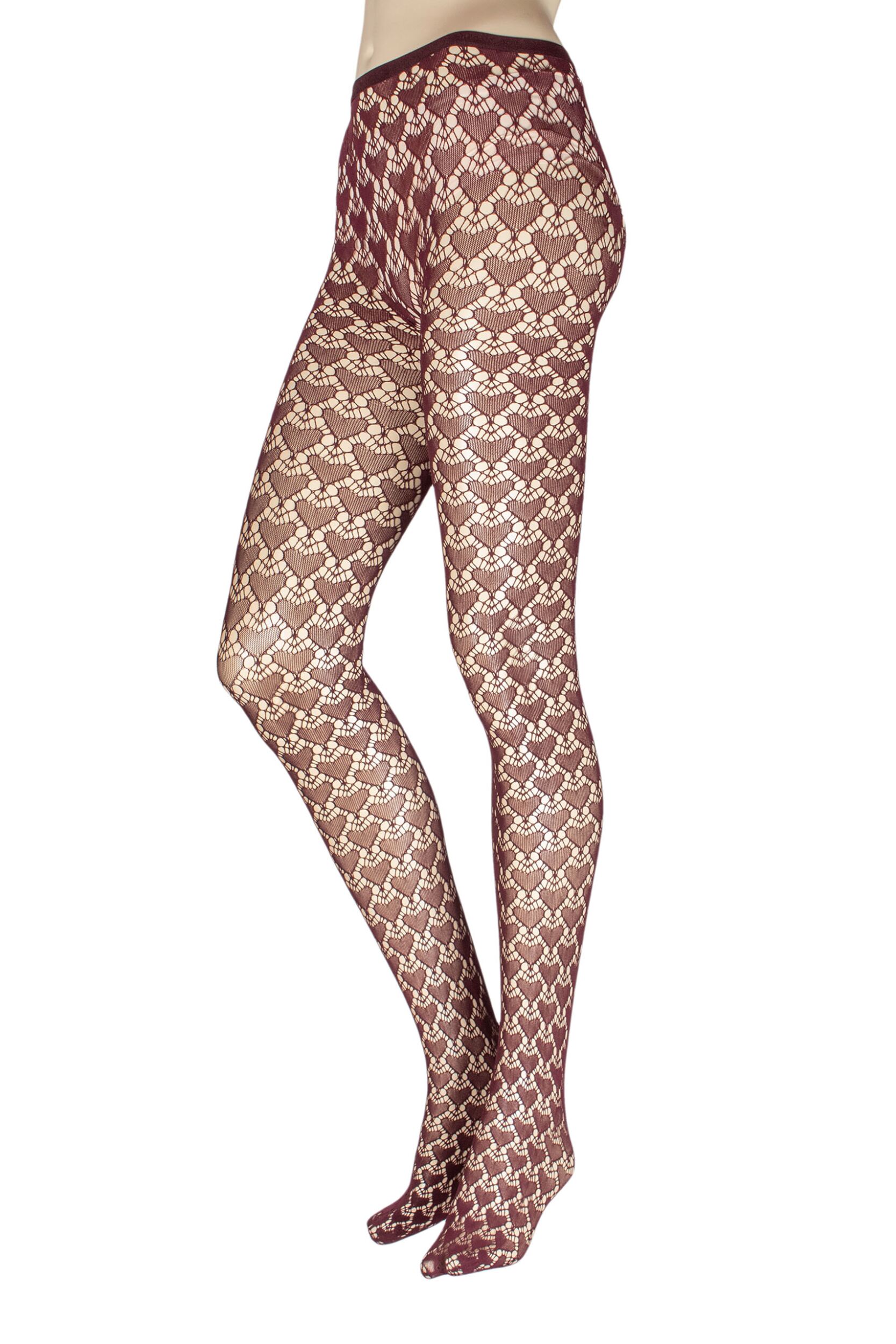 Women's 1 Pair Falke Emotion Valentine's Day Tights Barolo Small