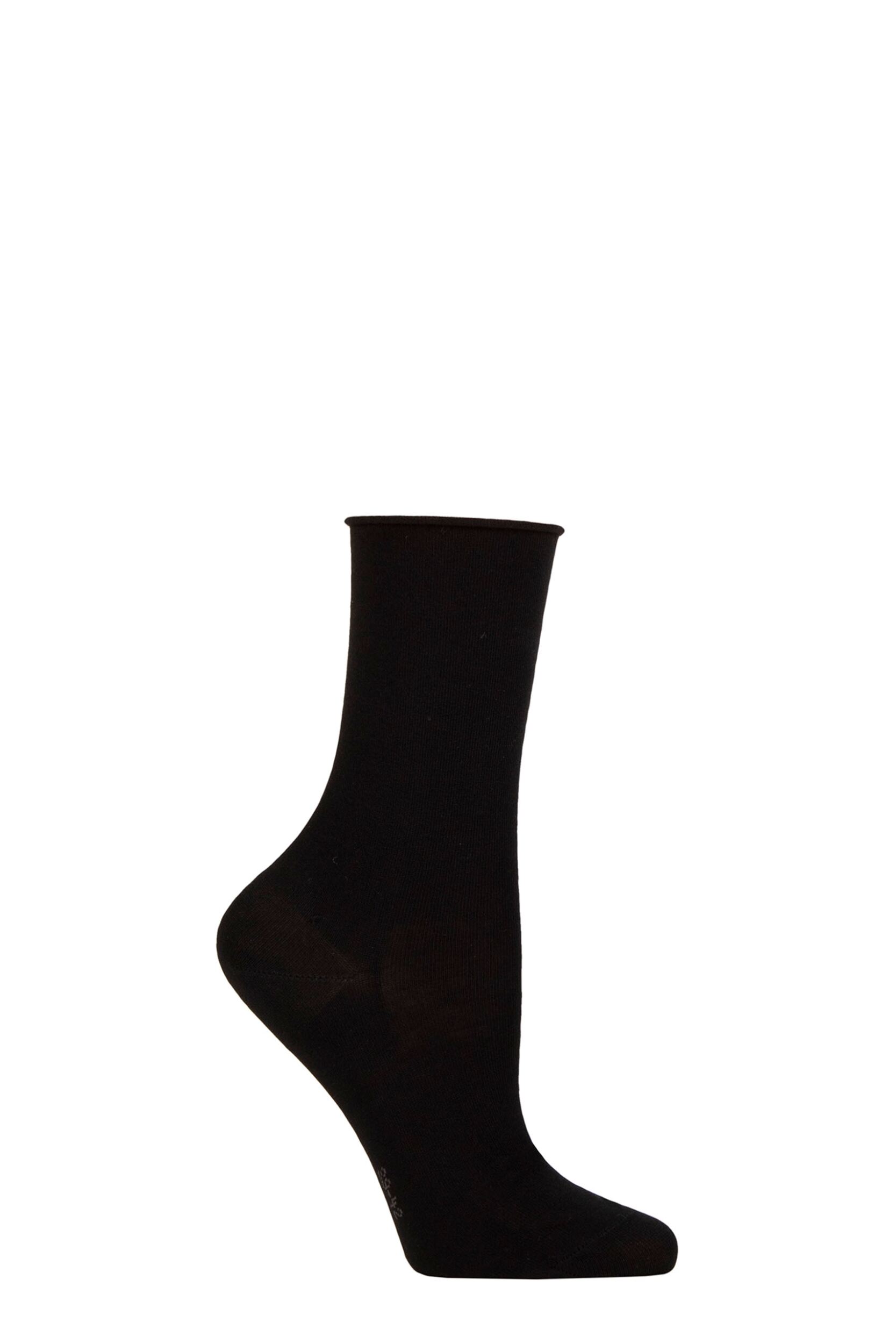 Women's 1 Pair Falke Active Breeze Socks Black 2.5-5 Ladies