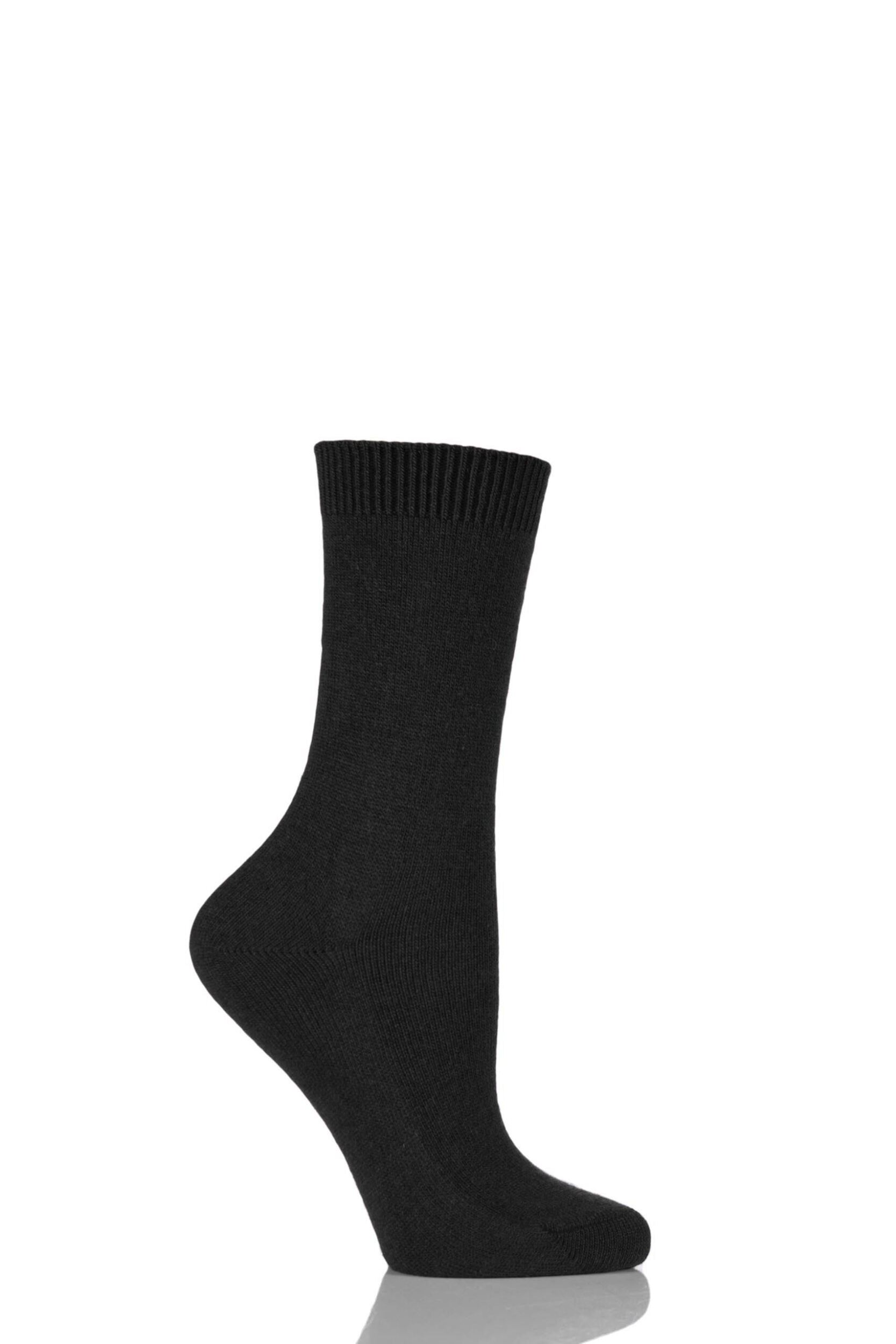 1 Pair Black Cosy Wool and Cashmere Socks Ladies 2.5-5 Ladies - Falke