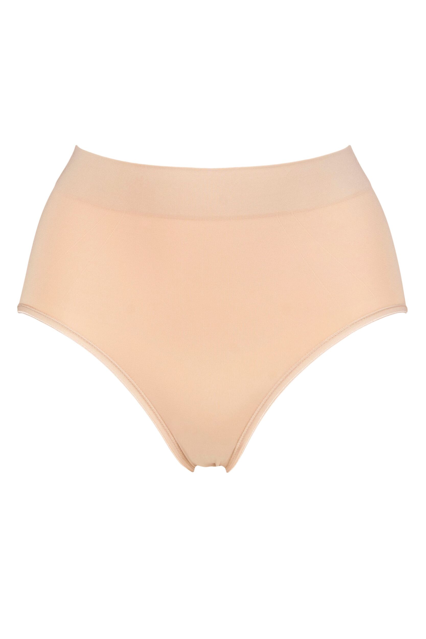 Women's 1 Pack Ambra Powerlite Full Brief Underwear Rose Beige UK 8-10