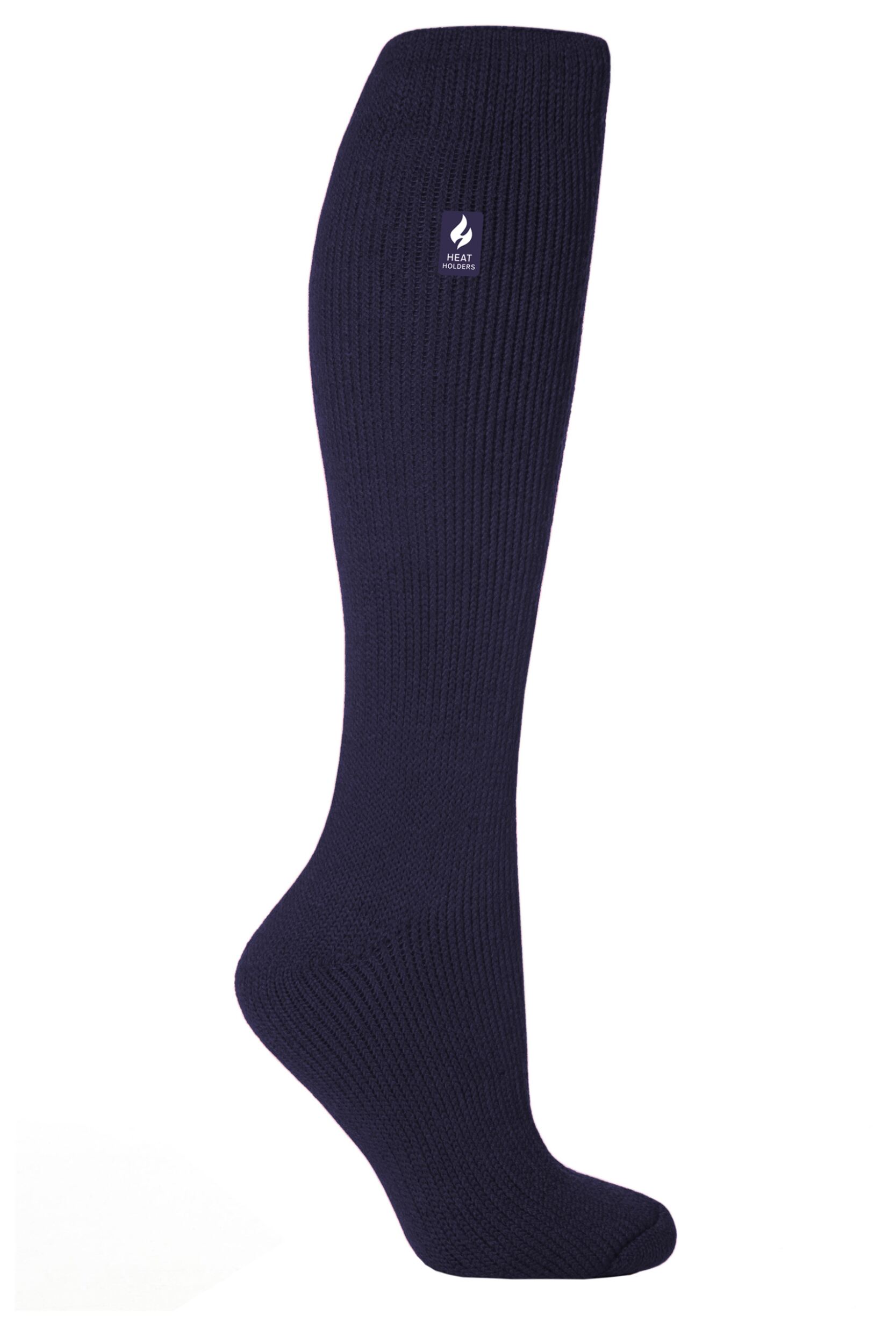 Women's 1 Pair SockShop Long Heat Holders 2.3 TOG Thermal Socks Navy 4-8