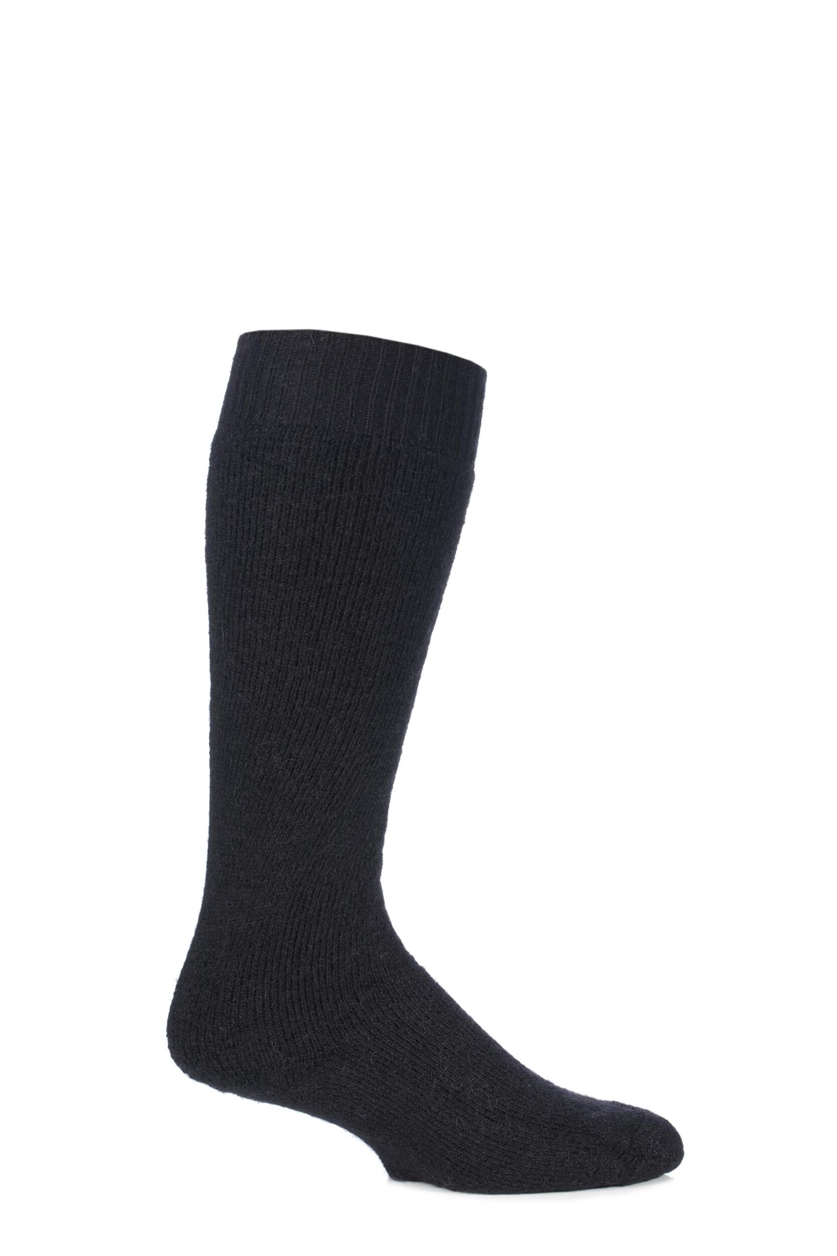 1 Pair Black of London Mohair Knee High Socks With Cushioning Unisex 8-10 Unisex - SOCKSHOP of London