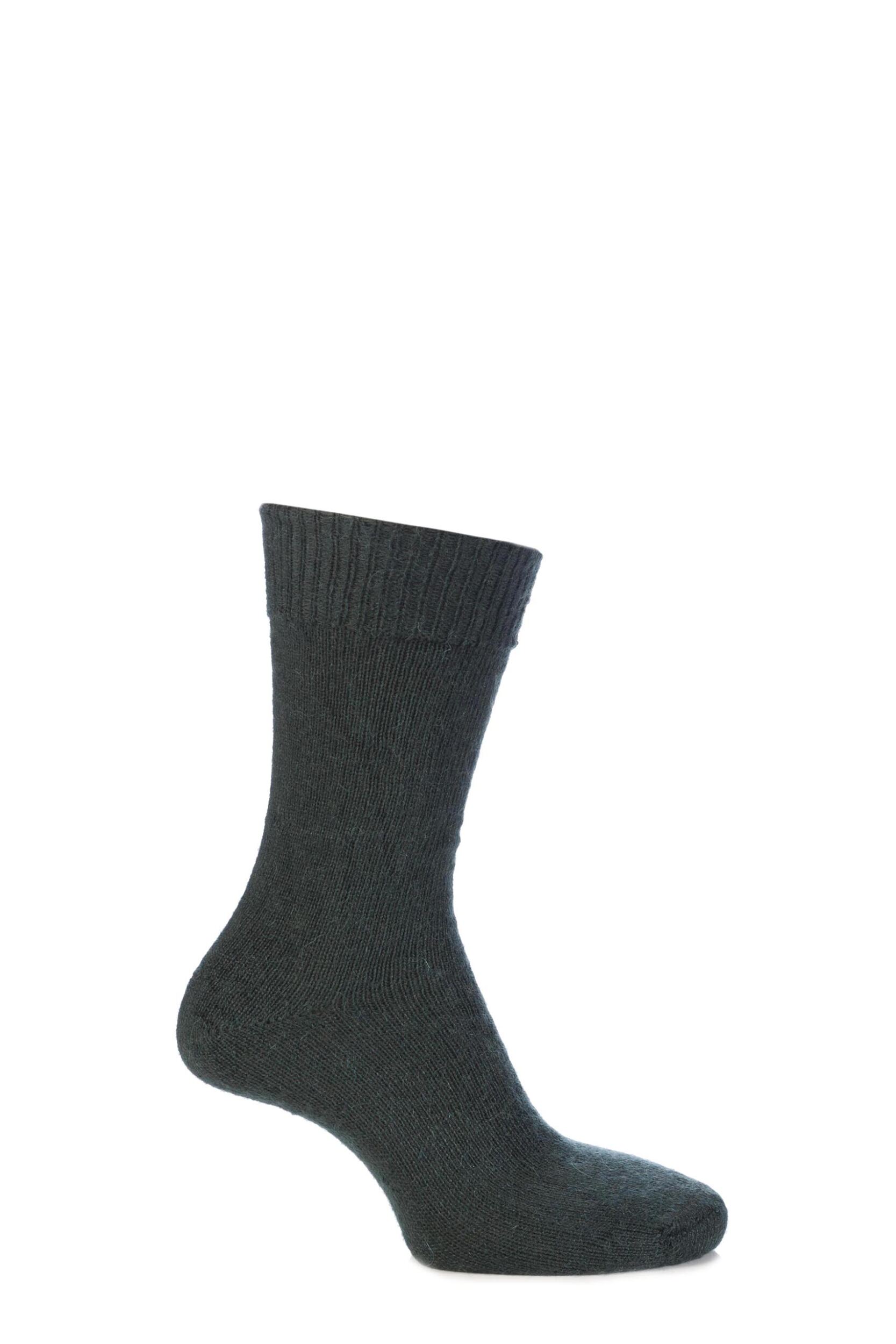 1 Pair Green of London Mohair Plain Knit True Socks Unisex 8-10 Unisex - SOCKSHOP of London