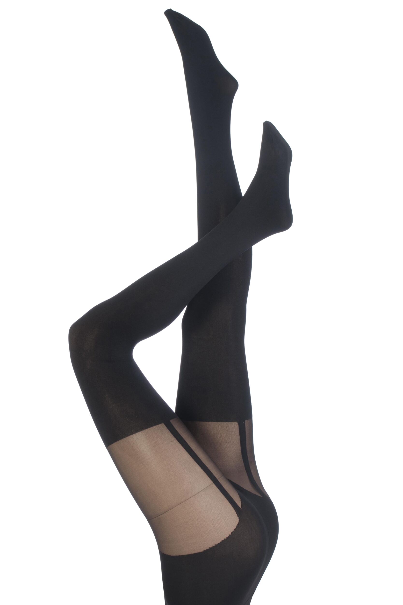 Image of Ladies 1 Pair Pretty Polly Mock Suspender Tights