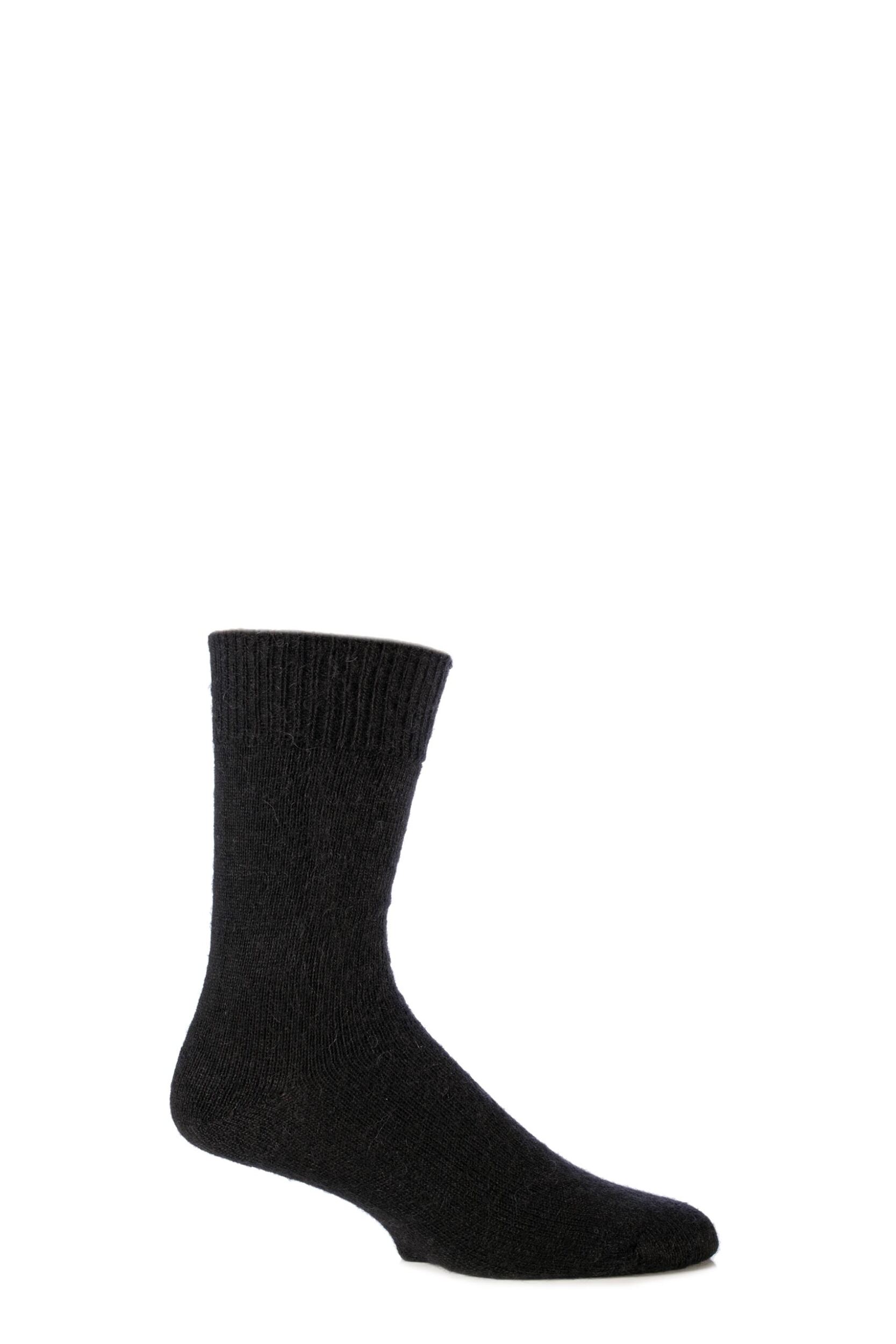 1 Pair Black of London Mohair Plain Knit True Socks Unisex 11-13 Unisex - SOCKSHOP of London