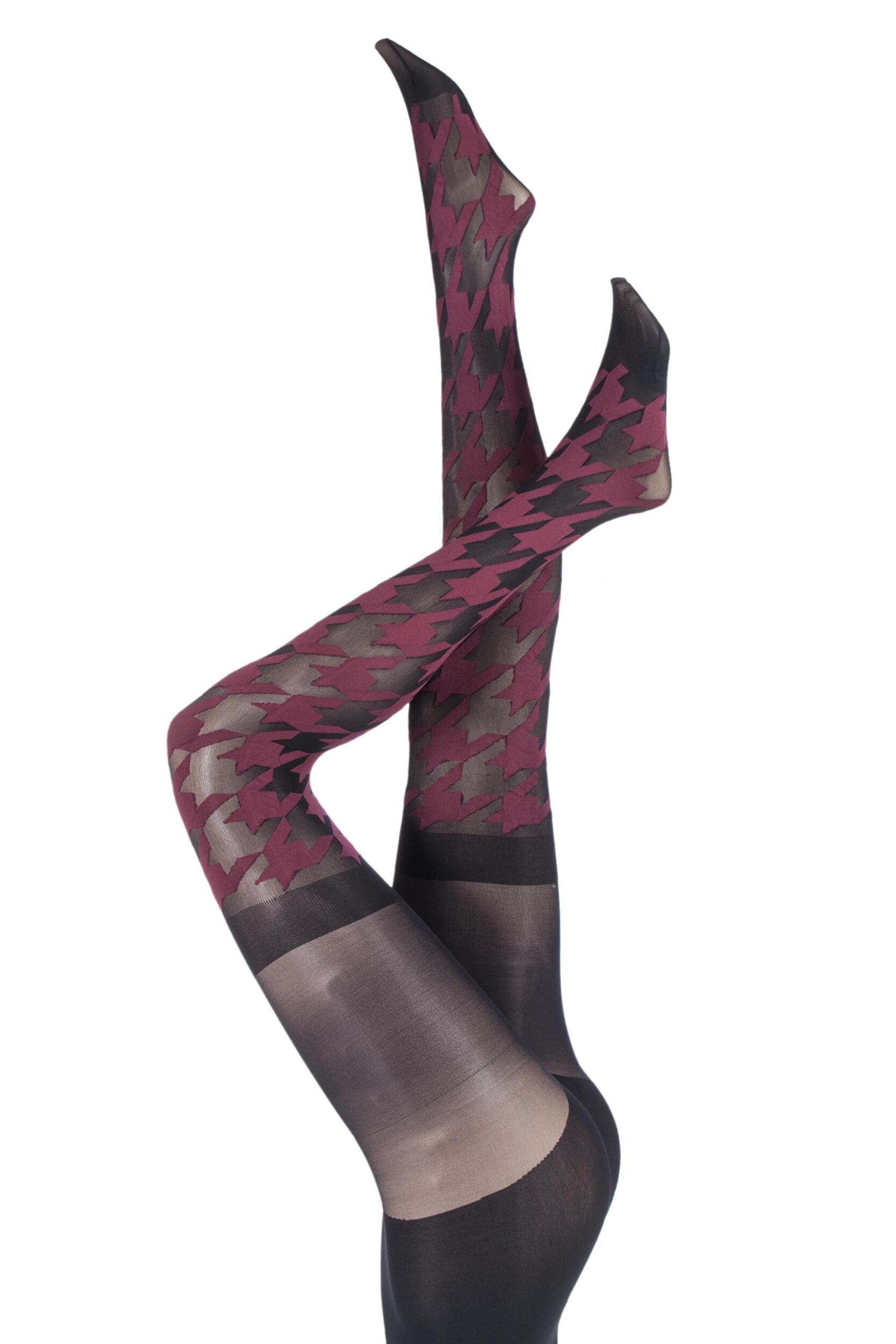 Image of Ladies 1 Pair Pretty Polly Secret Socks Abstract Mock Over the Knee Sock Tights