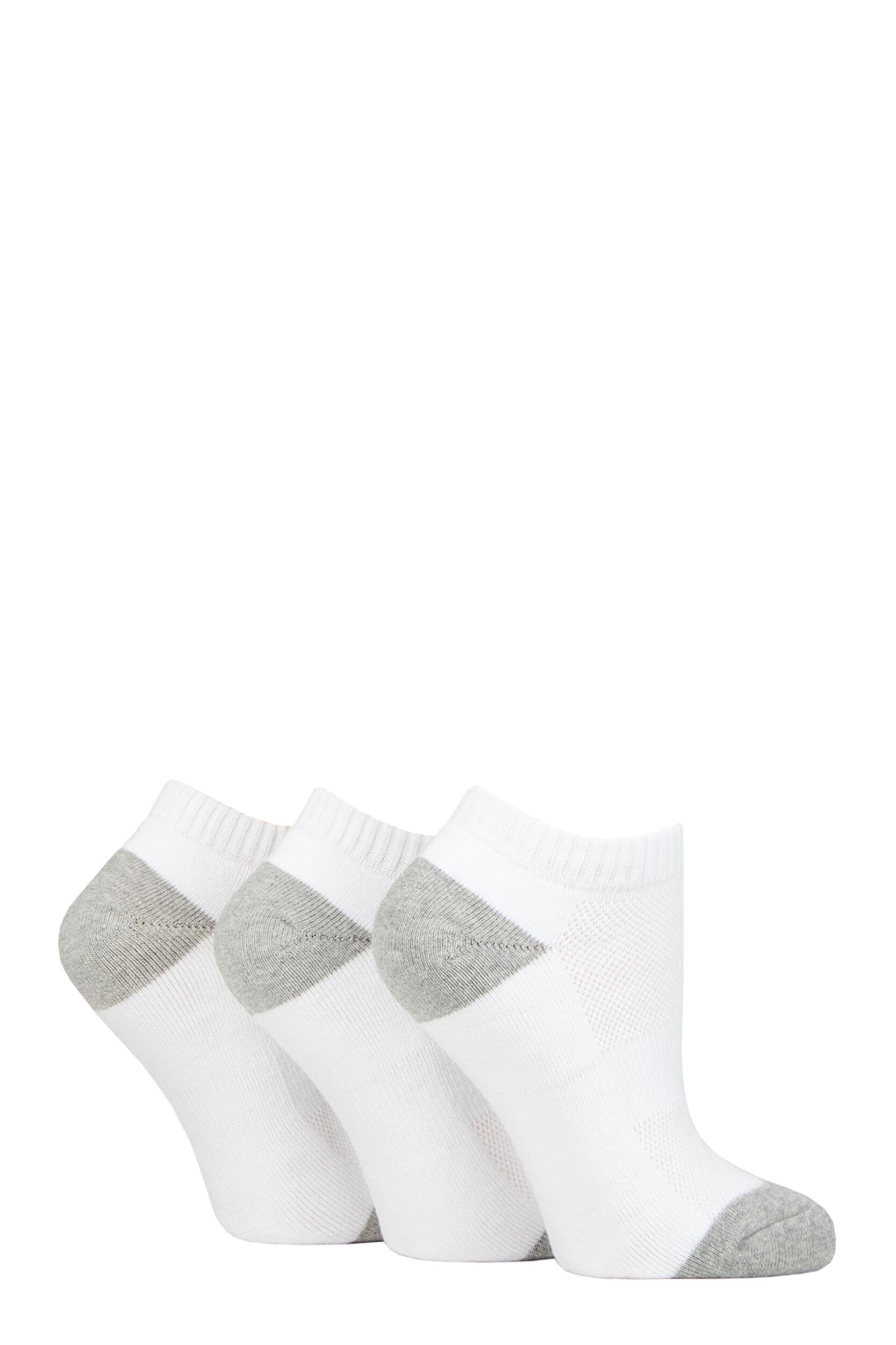 Women's 3 Pair Pringle Johanne Cushion Trainer Socks White