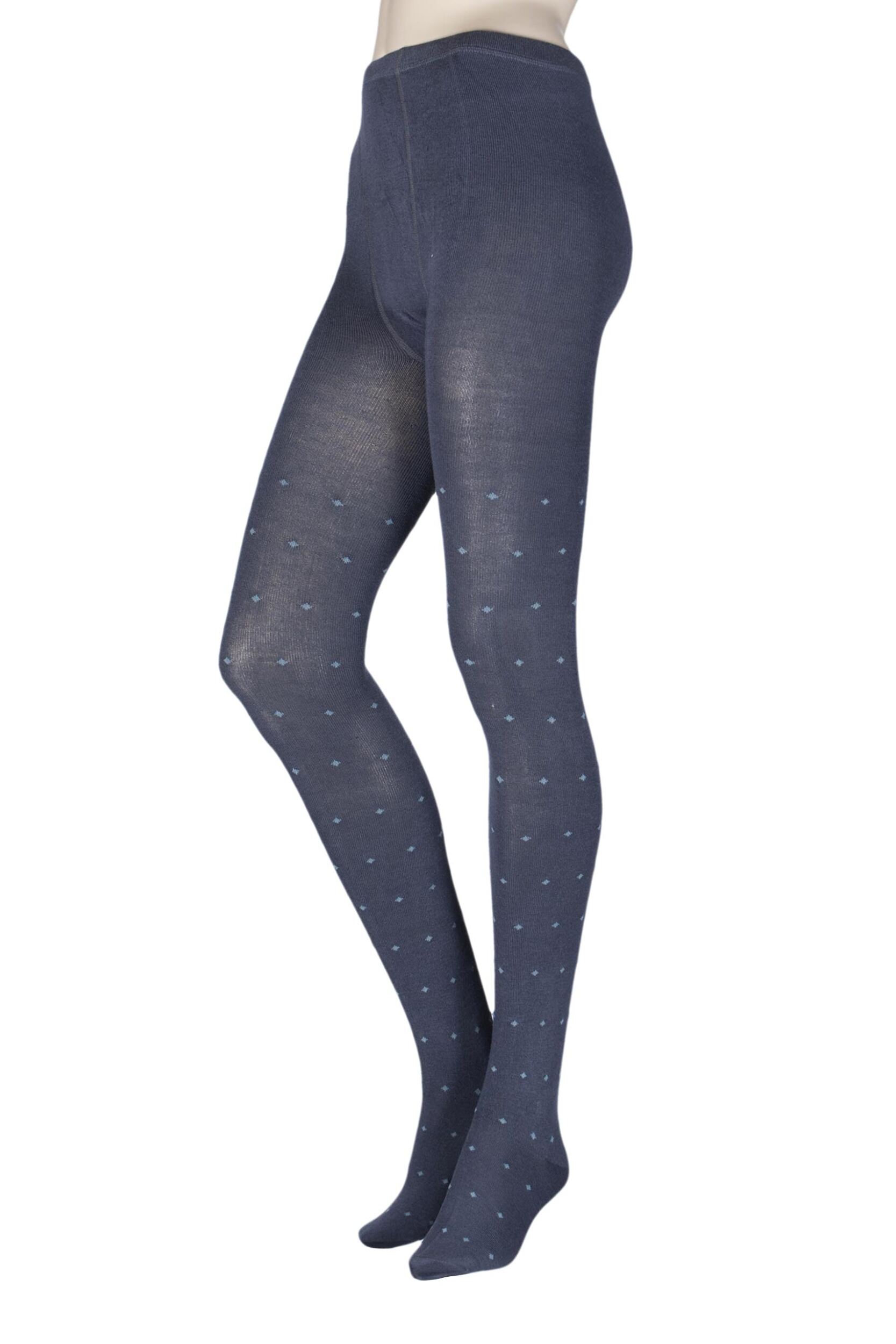 Image of Ladies 1 Pair Elle Winter Soft Diamond Patterned Tights