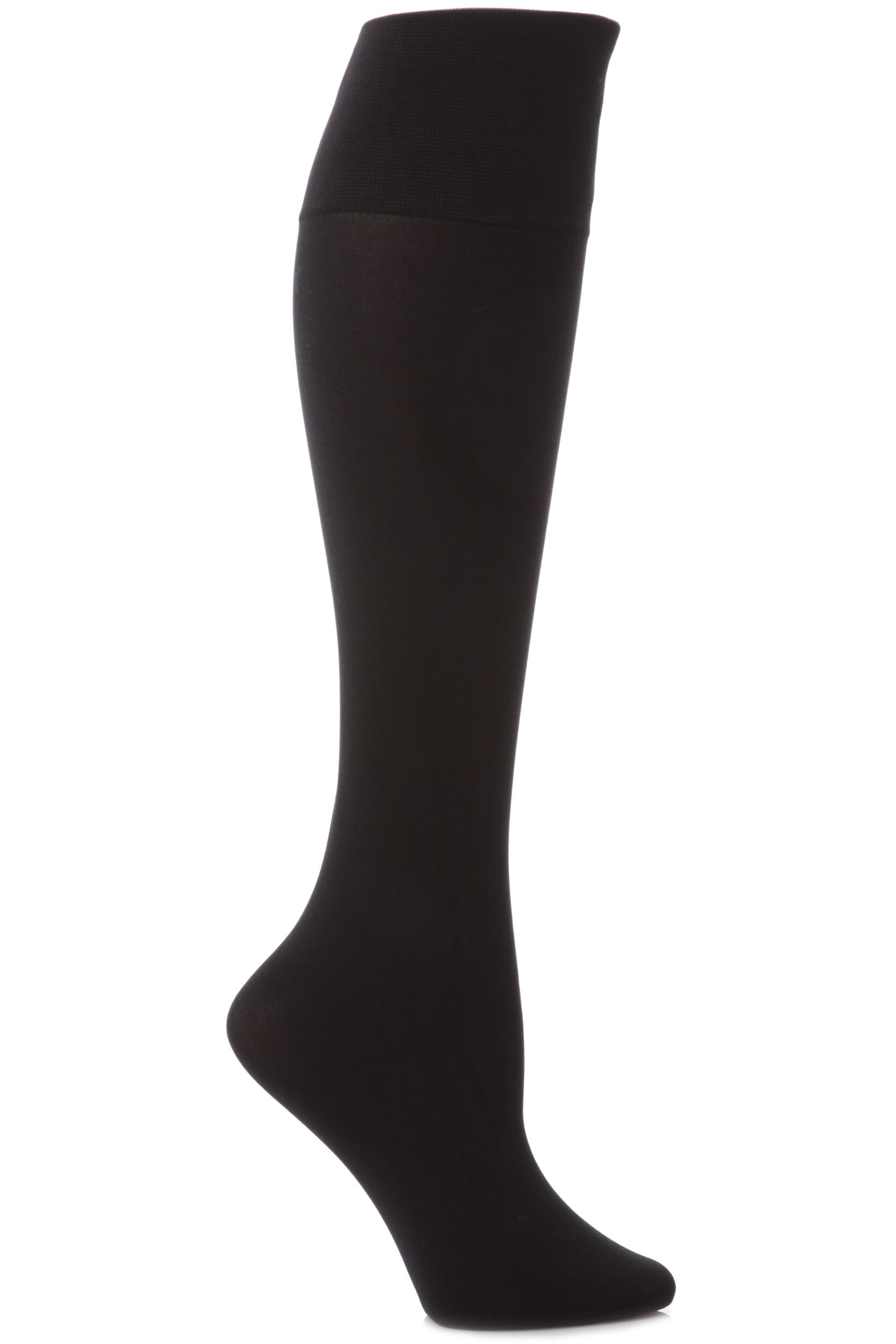 1 Pair Black 60 Denier Knee Highs Ladies One Size - Charnos