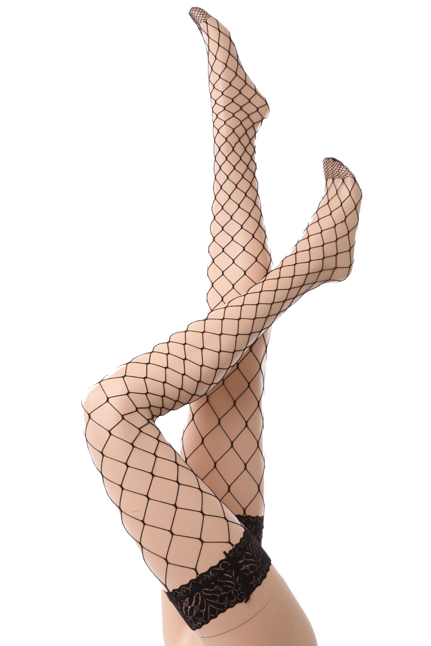 Image of Ladies 1 Pair Silky Scarlet Whale Net Hold Ups