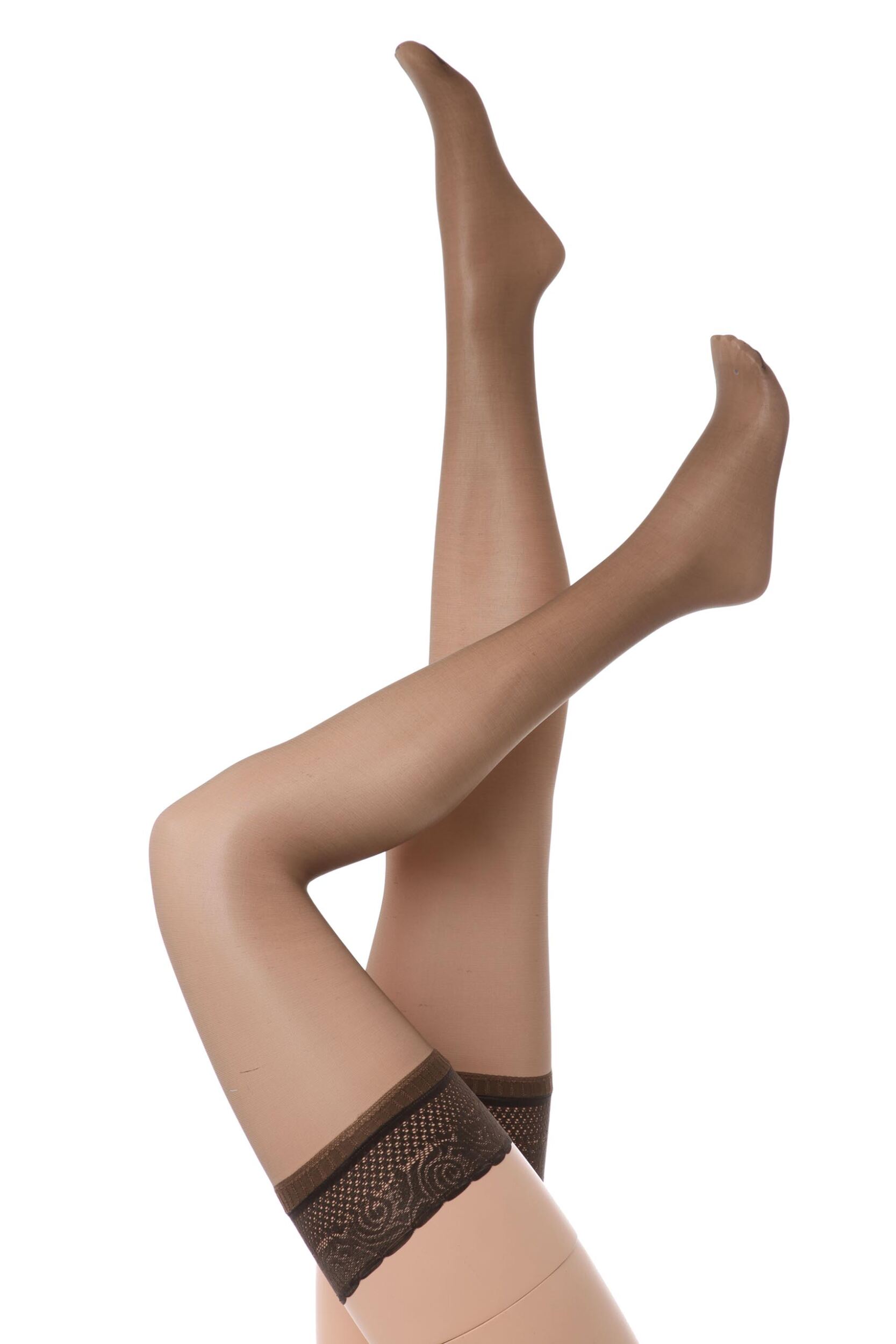 Image of Ladies 1 Pair Aristoc 10 Denier Ultra Shine Hold Ups with Silk Finish